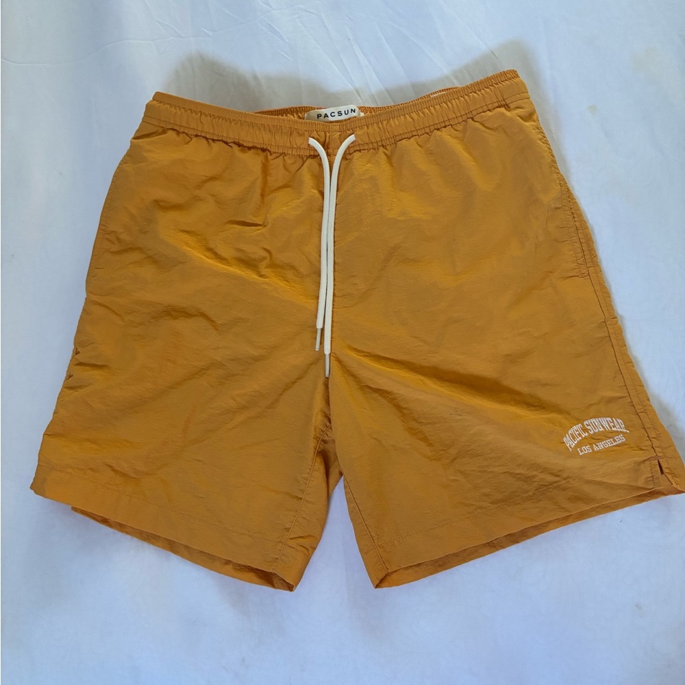 PacSun Mustard Yellow Swim Shorts